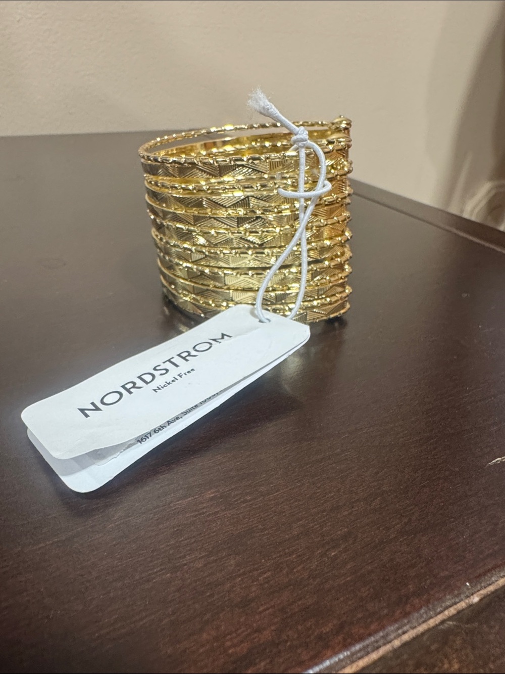 Nordstrom Gold Textured Multi-Bangle Bracelet Set
